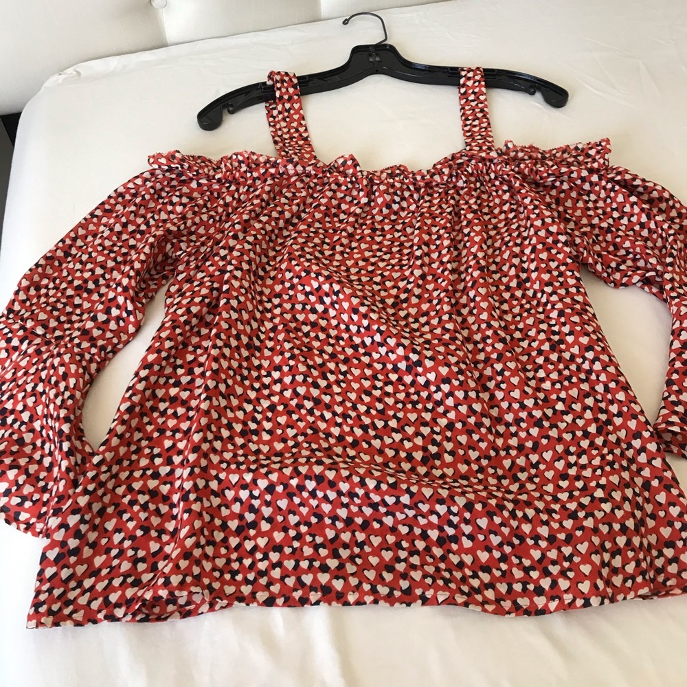 J Crew Cold Shoulder with Bell sleeves shirt